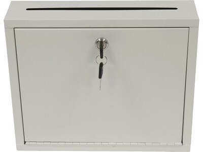 AdirOffice Multipurpose Drop Box with Suggestion Cards, Large, White (631-03-WHI-PKG)
