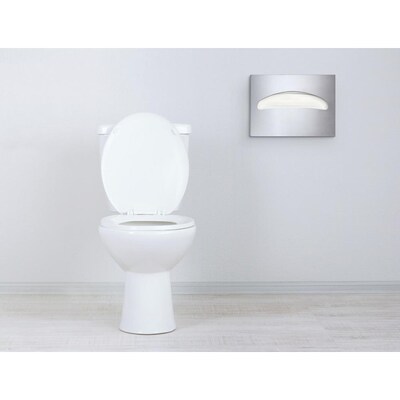 Alpine Industries Stainless Steel Brushed Half-Fold Toilet Seat Cover Dispenser with 3 Packs Toilet