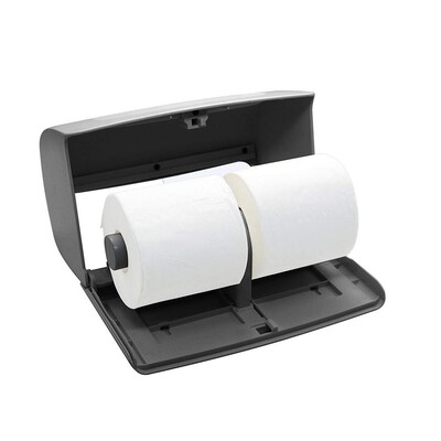 Alpine Industries Side-by-Side Double Roll Toilet Tissue Dispenser, Gray, 2/Pack (452-GRY-2PK)