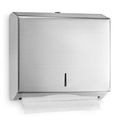 Alpine Industries Stainless Steel Multi-Fold/C-Fold Paper Towel Dispenser 2 Pack