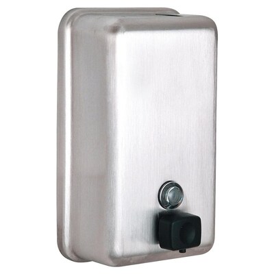 Alpine Industries Universal Wall Mounted Hand Soap Dispenser, Stainless Steel 2/Pack (423-SSB-2PK)