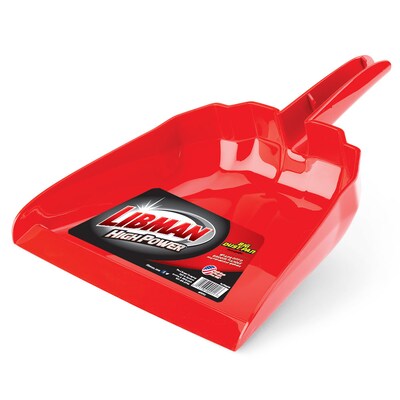 Libman Dust Pan, Polypropylene, 13, Red, Case of 6, (0911)