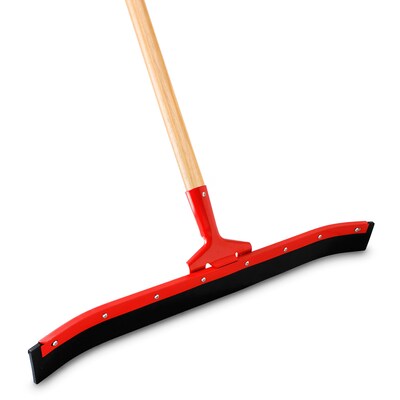 Libman 24W Curved Floor Squeegee Set, Wood Handle, 6 Pack (542)