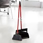 Libman Broom with Dustpan, Black/Red, 2/Carton (919)