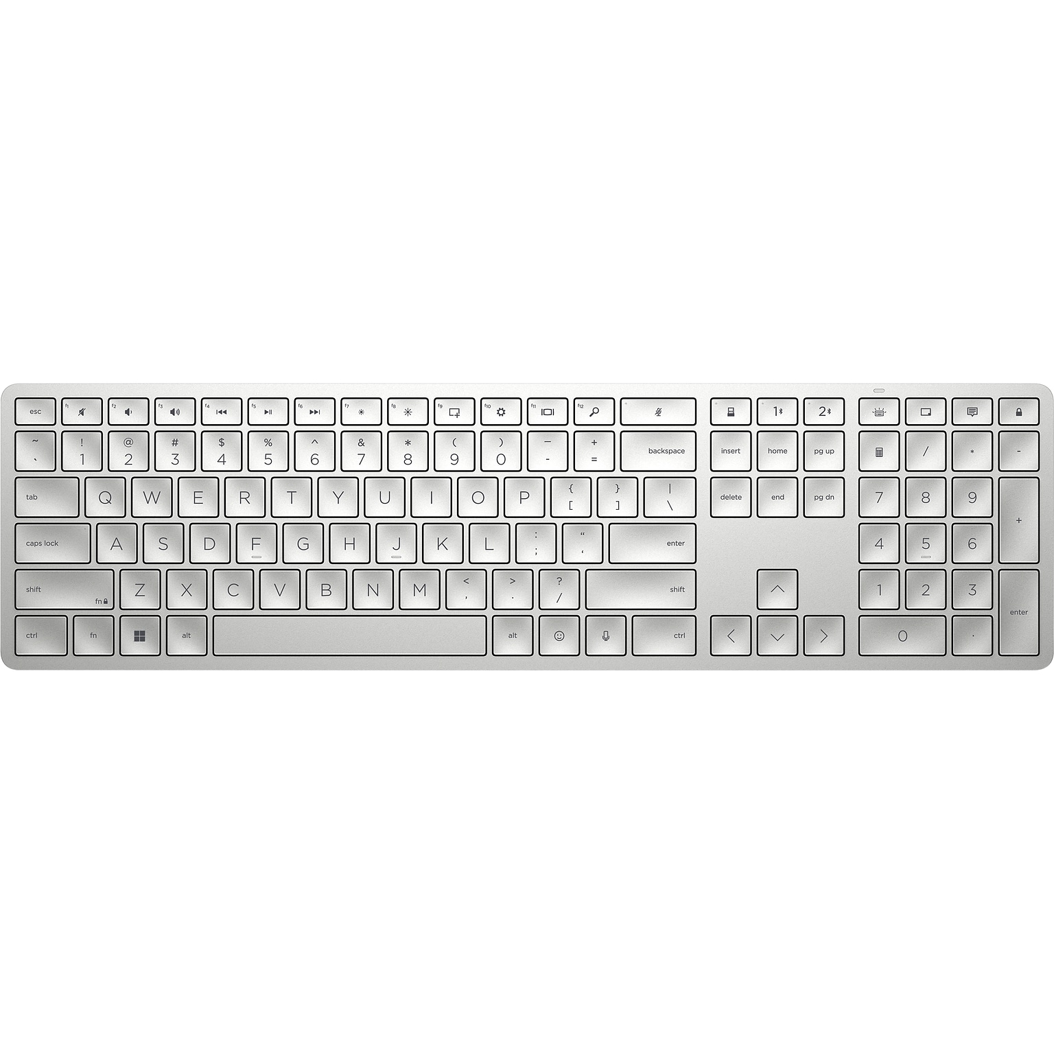 HP 970 Wireless Programmable Keyboard, Natural Silver (3Z729AA#ABA)