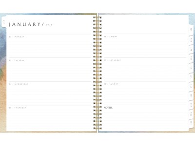 2023 Blue Sky One Tree Planted Andreo 8.5 x 11 Weekly & Monthly Planner, Blue/Yellow (137948-23)
