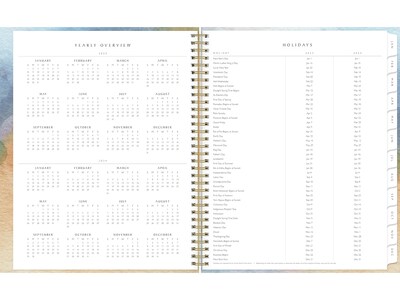 2023 Blue Sky One Tree Planted Andreo 8.5" x 11" Weekly & Monthly Planner, Blue/Yellow (137948-23)