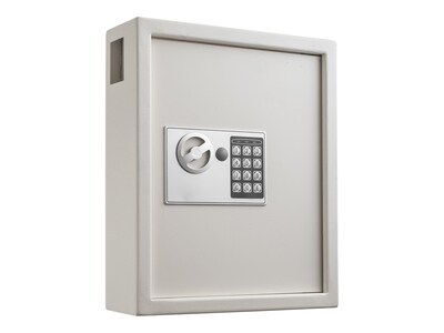 AdirOffice 40-Key Digital Lock Key Cabinet with Key Tags, White (680-40-WHI-689-PKG)