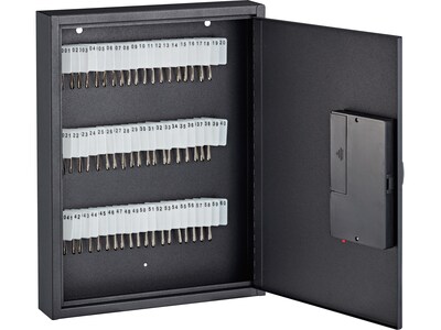 AdirOffice 60-Key Digital Lock Key Cabinet with Key Tags, Black (680-60-BLK-689-PKG)
