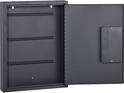 AdirOffice 60-Key Digital Lock Key Cabinet with Key Tags, Black (680-60-BLK-689-PKG)