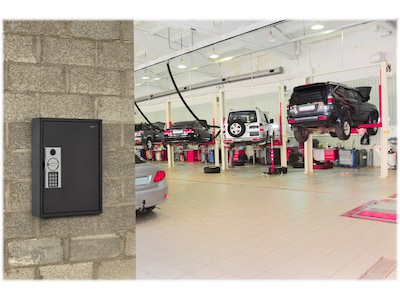 AdirOffice 60-Key Digital Lock Key Cabinet with Key Tags, Black (680-60-BLK-689-PKG)