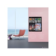AdirOffice Wall Mounted Acrylic Magazine Rack with Adjustable Pockets, Black, 2/Pack (640-2023-BLK-2