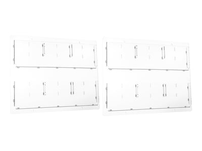 AdirOffice Wall Mounted Acrylic Magazine Rack with Adjustable Pockets, Clear, 2/Pack (640-3020-CLR-2