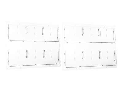AdirOffice Acrylic Magazine Rack with Adjustable Pockets, Clear, 2/Pack (640-3020-CLR-2PK)