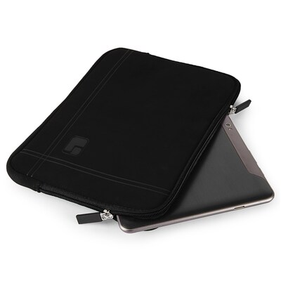 SumacLife Microsuede 15" Protective Carrying Sleeve (Black with Black Edge)