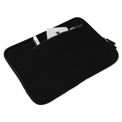 SumacLife Microsuede 15" Protective Carrying Sleeve (Black with Black Edge)