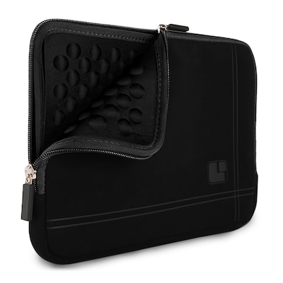 SumacLife Microsuede 15" Protective Carrying Sleeve (Black with Black Edge)