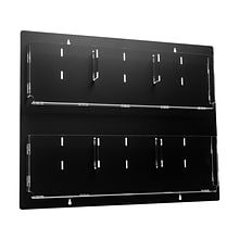 AdirOffice Wall Mounted Acrylic Magazine Rack with Adjustable Pockets, Black, 2/Pack (640-3020-BLK-2