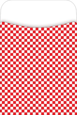 Barker Creek Checks & Plaid Peel & Stick Library Pockets, 5.125" x 3.5", 90/Set (4071)
