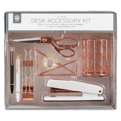 U Brands Desktop Set, Rose Gold Metal (2106U00-01)