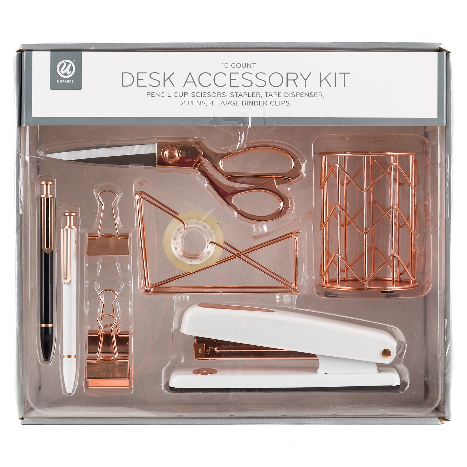 U Brands Desktop Set, Rose Gold Metal (2106U00-01)