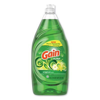 Gain® Dishwashing Liquid, Gain Original, 38 oz Bottle, 8/Carton