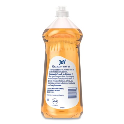 Joy® Ultra Orange Dishwashing Liquid, Orange, 30 oz Bottle, 10/Carton