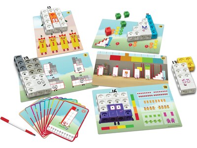 hand2mind Numberblocks MathLink Cubes 11-20 Activity Set, Assorted Colors (94477)