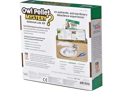 hand2mind Owl Pellet Mystery Science Lab Kit, Green/White (90738)