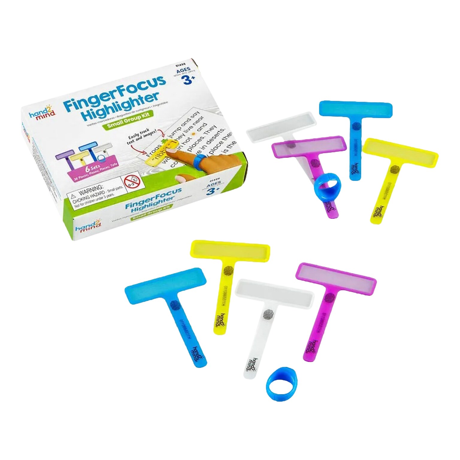 hand2mind FingerFocus Highlighter Sets, 6/Pack (91496)