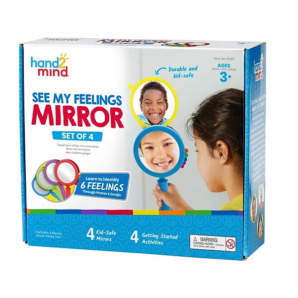 hand2mind See My Feelings Mirrors, 4/Pack (91293)