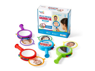 hand2mind See My Feelings Mirrors, 4/Pack (91293)