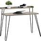 Ameriwood Home Haven Retro 45"W Desk with Riser, Distressed Gray Oak (9881096COM)