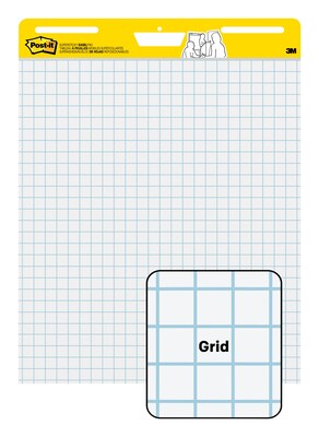Post-it Super Sticky Wall Easel Pad, 25 x 30, Grid Lined, 30 Sheets/Pad, 4 Pads/Pack (560VAD4PK)