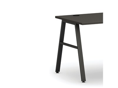 HON Mod 48W Table Desk, Slate Teak (HLPL4824LS1ALEGBLK)