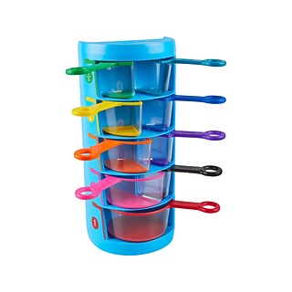 hand2mind Rainbow Fraction Measuring Cups, 9/Pack (93399)