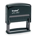 Trodat Printy 4817 Economy 12-Message and Date Stamp, Self-Inking, 0.38 x 2, Black ink