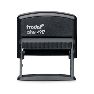 Trodat Printy 4817 Economy 12-Message and Date Stamp, Self-Inking, 0.38" x 2", Black ink