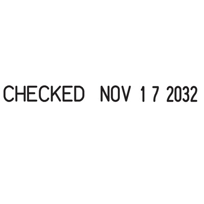 Trodat Professional 5117 12-Message and Date Stamp, Self-Inking, .38" x 2.25", Black ink