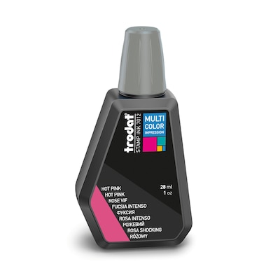 Trodat 28 ML (.9 oz.) Bottle Hot Pink Stamp Pad Refill Ink