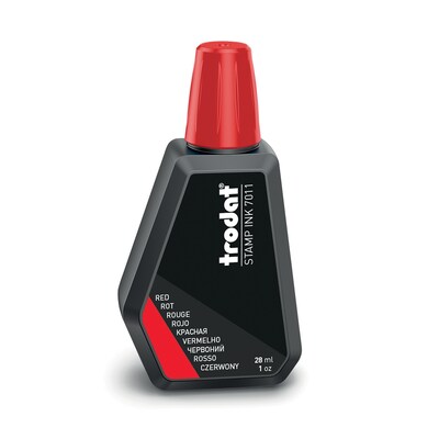 Trodat 28 ML (.9 oz.) Bottle Red Stamp Pad Refill Ink