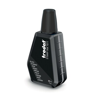 Trodat 28 ML (.9 oz.) Bottle Black Stamp Pad Refill Ink