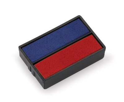 Trodat 6/4850/2 Replacement ink pads, Blue/Red, 2 pack