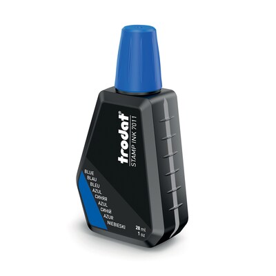 Trodat 28 ML (.9 oz.) Bottle Blue Stamp Pad Refill Ink