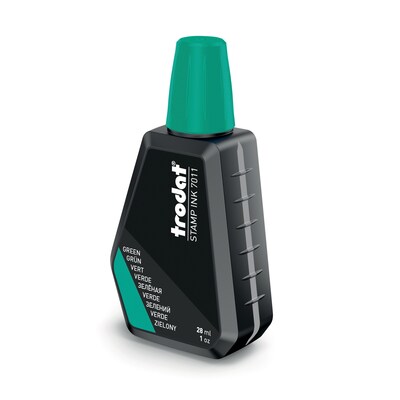 Trodat 28 ML (.9 oz.) Bottle Green Stamp Pad Refill Ink