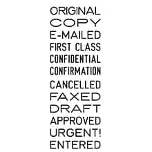 Trodat Printy 4822 12-Message Stamp, Self-Inking, 0.38 x 1.25, Red ink