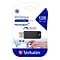 Verbatim PinStripe 128GB USB 3.2 Type A Flash Drive, Black (49319)