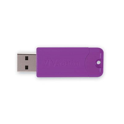 Verbatim PinStripe 16GB USB 3.2 Type A Flash Drive, Assorted Colors, 5/Pack (70387)