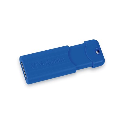 Verbatim PinStripe 128GB USB 3.2 Type-A Flash Drive, Red/Green/Blue, 3/Pack (70390)