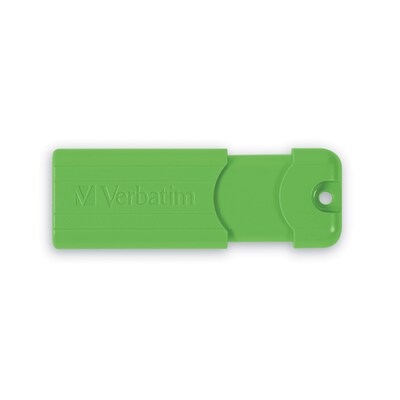 Verbatim PinStripe 128GB USB 3.2 Type-A Flash Drive, Red/Green/Blue, 3/Pack (70390)